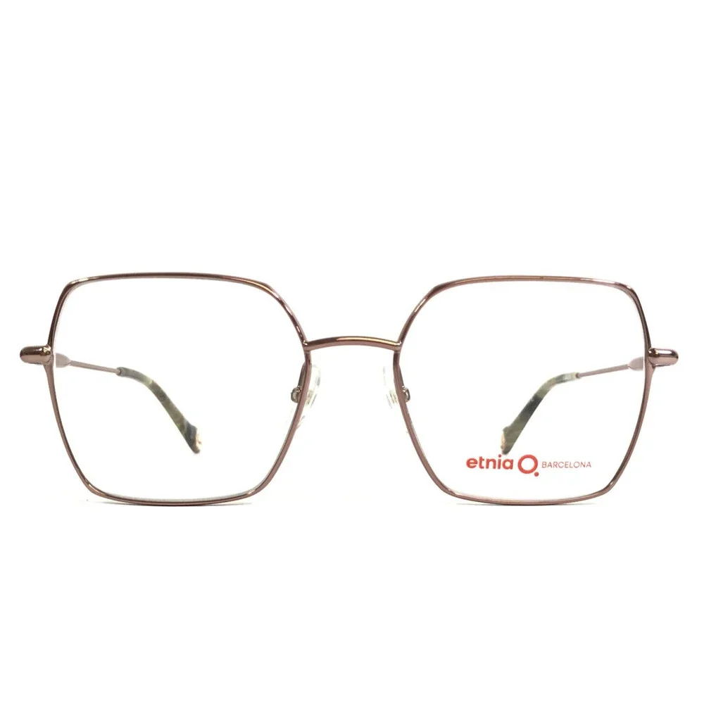 Etnia Barcelona Eyeglasses Frames AGORA PG Pink Gold Rose Gold Square 53-19-140
